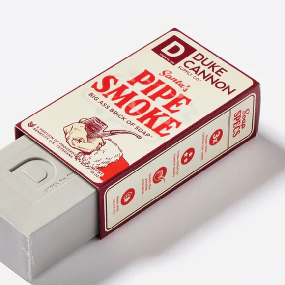 Duke Cannon Big Ass Brick- of Soap 10 oz. Santa's Pipe Smoke Smoky Vanilla/Amber - Picture 2 of 3